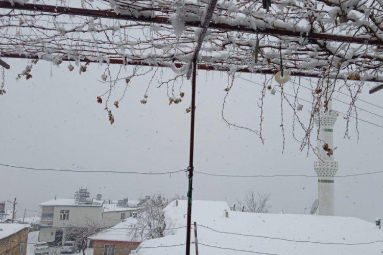 Diyarbakır'da yılın ilk karı her yeri beyaza b&uuml;r&uuml;d&uuml;