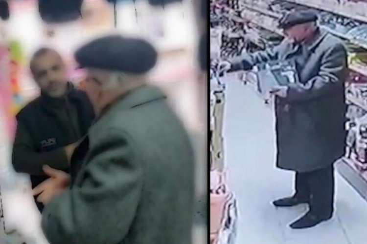 Yaşlı adam &ccedil;aldığı matkabı paltosuna sakladı! B&ouml;yle yakalandı