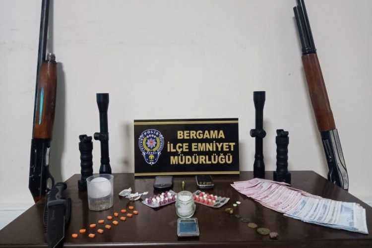 İzmir Bergama'da uyuşturucu operasyonu