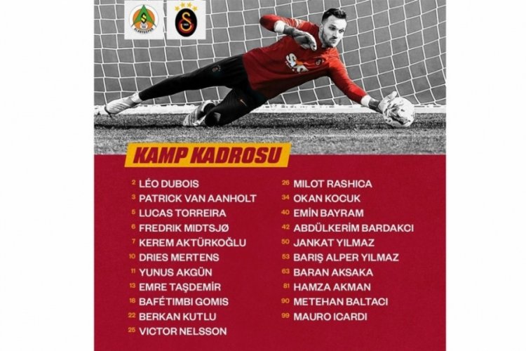 Galatasaray'ın kamp kadrosu belli oldu: 8 eksik