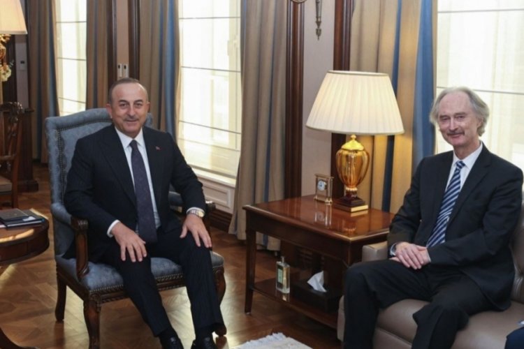 Bakan &Ccedil;avuşoğlu, Suriye &Ouml;zel Temsilcisi Pedersen ile g&ouml;r&uuml;şt&uuml;