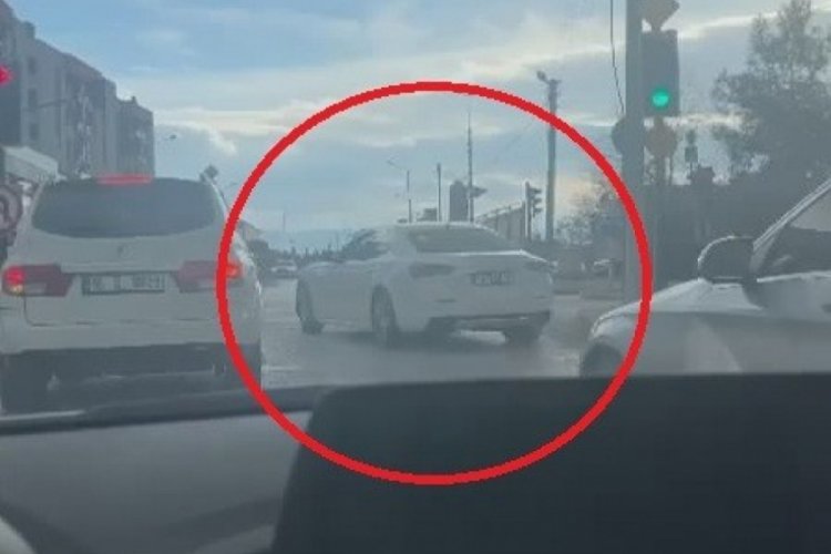 Bursa'da trafikte drift