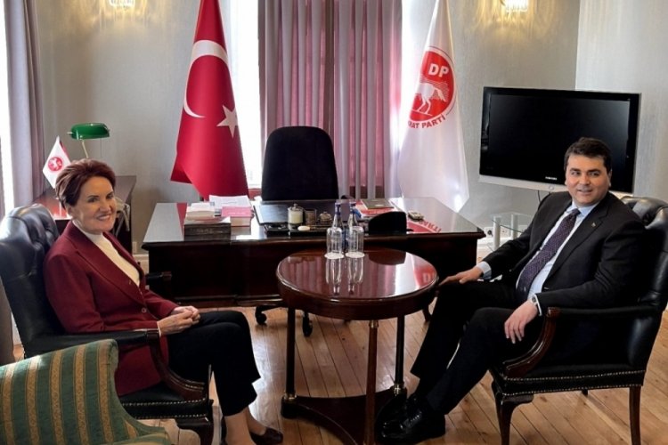 İYİ Parti lideri Akşener'den Demokrat Parti lideri Uysal'a ziyaret