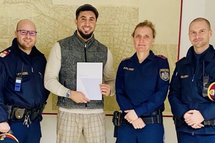 Avusturya polisinden T&uuml;rk iş insanına teşekk&uuml;r