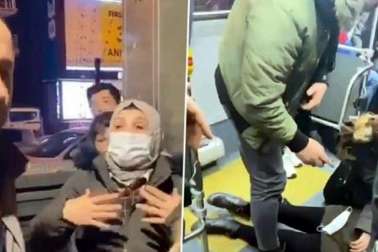 Metrob&uuml;ste alacak verecek kavgası! Bayıldı