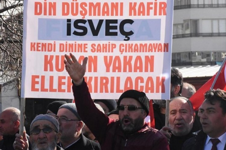 Sivas'ta İsve&ccedil; protestosu
