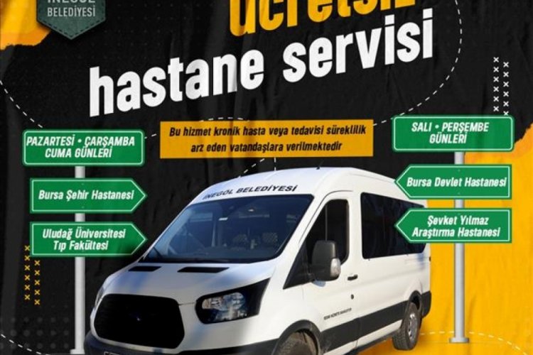 İneg&ouml;l Belediyesi'nden Bursa hastanelerine &uuml;cretsiz servis hizmeti devam ediyor