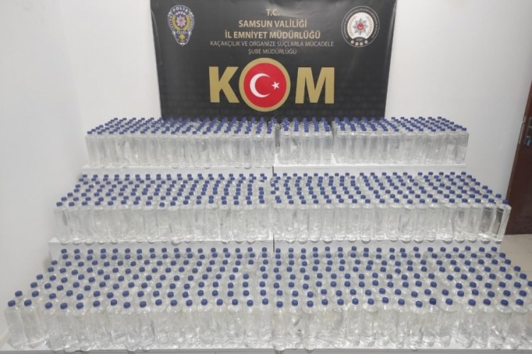 Samsun'da litrelerce etil alkol ele ge&ccedil;irildi