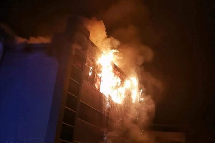 Bursa'da tekstil at&ouml;lyesi alev alev yandı