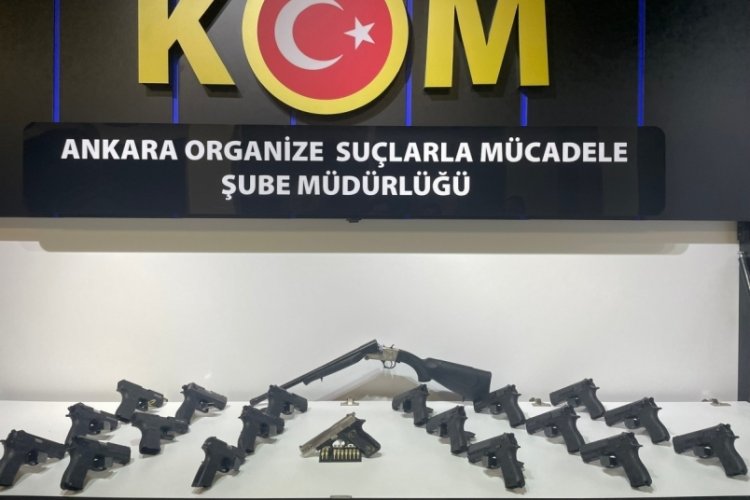 Ankara'da ruhsatsız 19 tabanca ele ge&ccedil;irildi
