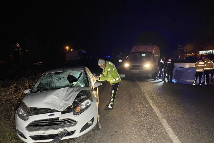 Bartın otomobilin &ccedil;arptığı yaya yaşamını yitirdi