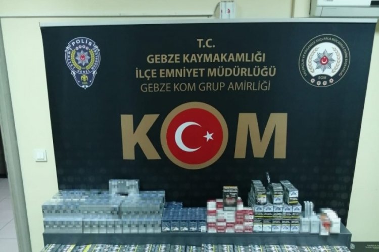 Kocaeli'de 3 bin 109 paket ka&ccedil;ak sigara ele ge&ccedil;irildi
