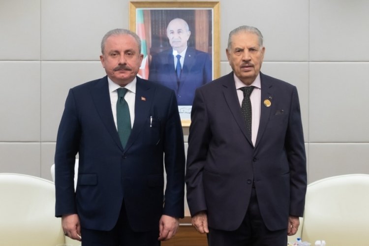 Mustafa Şentop, Cezayir Millet Konseyi Başkanı Goudjil ile g&ouml;r&uuml;şt&uuml;