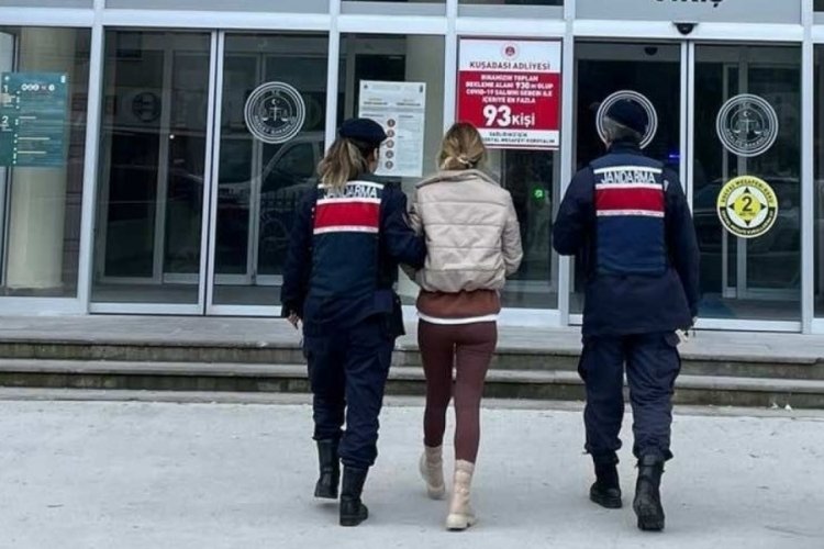 Aydın'da 13 yıl hapis cezası bulunan kadın jandarmaya takıldı