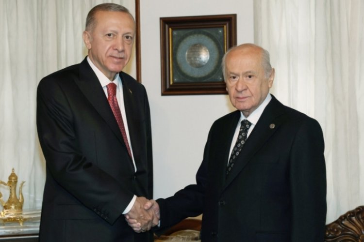 Cumhurbaşkanı Erdoğan-Bah&ccedil;eli g&ouml;r&uuml;şmesi sona erdi