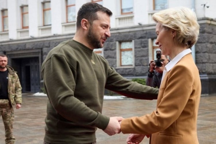 Vladimir Zelensky, Ursula von der Leyen'le g&ouml;r&uuml;şt&uuml;