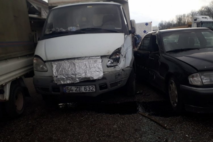 Sakarya'da k&ouml;peğe &ccedil;arpmamak i&ccedil;in manevra yapınca kamyonete &ccedil;arptı