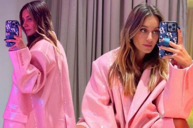Gizem Barlak bikiniyle karların i&ccedil;ine daldı