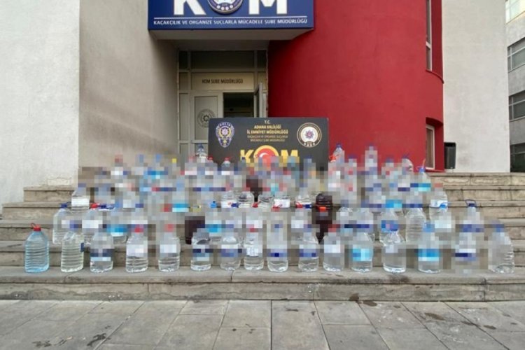 Adana'da, 565 litre sahte i&ccedil;ki ele ge&ccedil;irildi