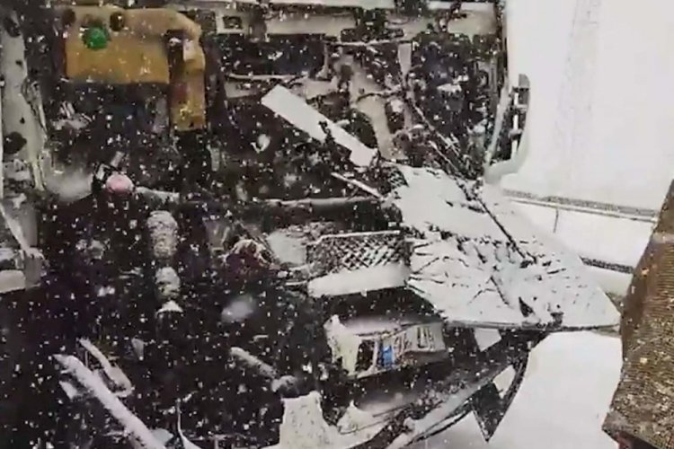&Ccedil;ankırı'da kar yağışı ulaşımı fel&ccedil; etti