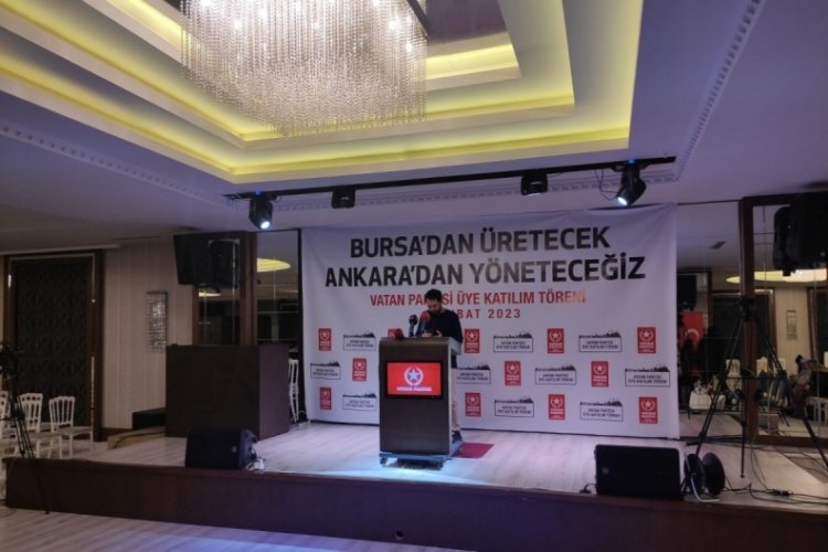 Bursa'da Vatan Partisi'nden '&Uuml;ye katılım t&ouml;reni'