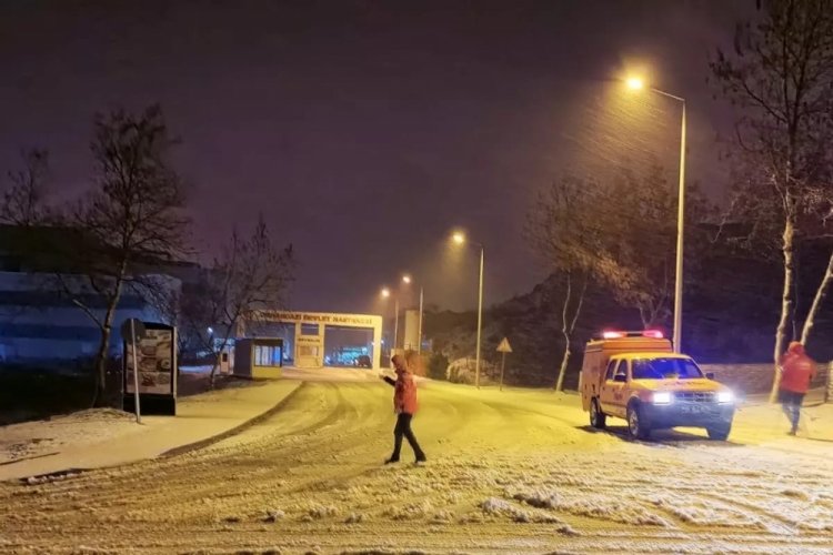 Bursa'da OBAK karlı havada Orhangazi'de n&ouml;bette!