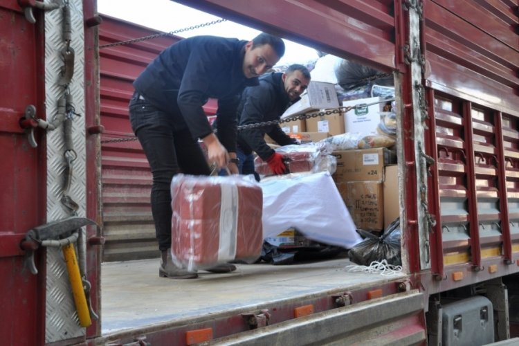 Muğla'dan toplanan yardımlar yola &ccedil;ıktı