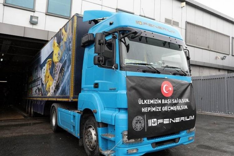 Fenerbah&ccedil;e'nin yardım TIR'ı yola &ccedil;ıktı