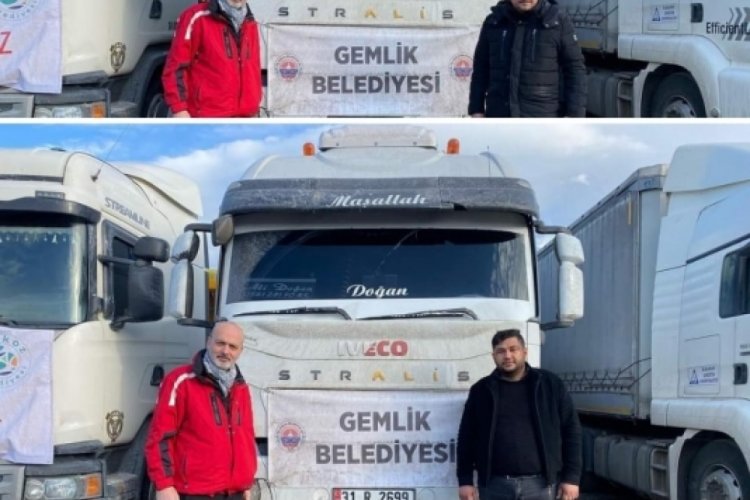 Gemlik'ten yardımlar İskenderun'a ulaştı