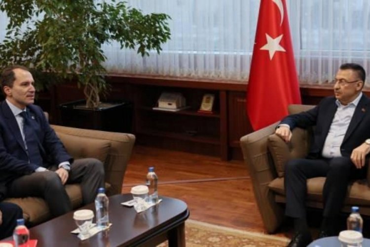 Yeniden Refah Partisi Başkanı Erbakan, Fuat Oktay ile g&ouml;r&uuml;şt&uuml;