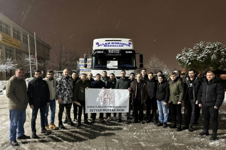 Bursa İl Milli Eğitim M&uuml;d&uuml;rl&uuml;ğ&uuml; seyyar mutfak ekibi Hatay i&ccedil;in yola &ccedil;ıktı