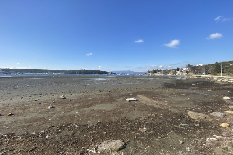 İzmir'de Seferihisar'da deniz 25 metre &ccedil;ekildi
