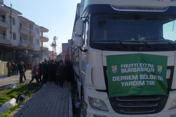 Frutti Extra Bursaspor'un yardım tırları Hatay'a ulaştı