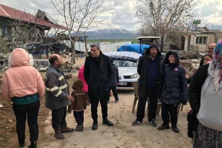 &Ouml;zt&uuml;rk Yılmaz deprem b&ouml;lgelerindeki k&ouml;ylerde
