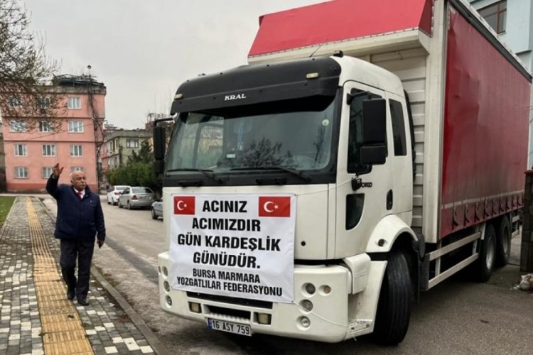 Bursa'daki Yozgatlılardan deprem b&ouml;lgesine yardım