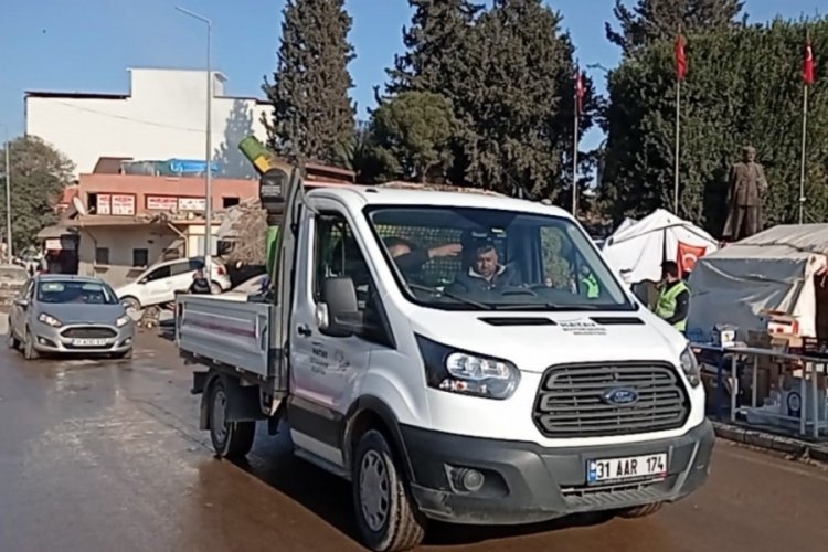 Hatay'da depremin ardından dezenfekte &ccedil;alışması başlatıldı