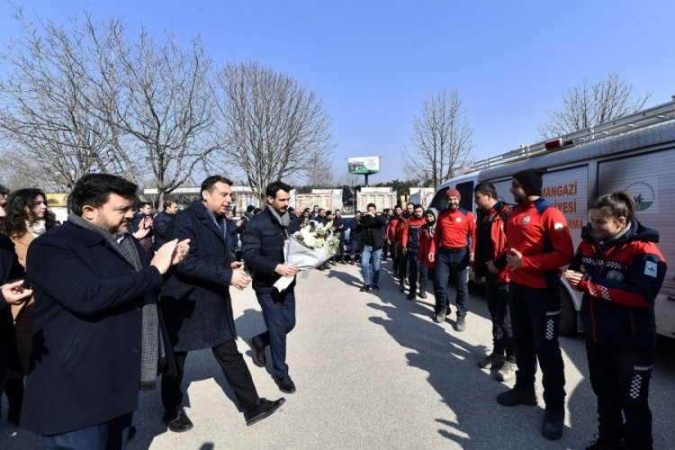 Bursa Osmangazi ekipleri alkışlanarak karşılandı