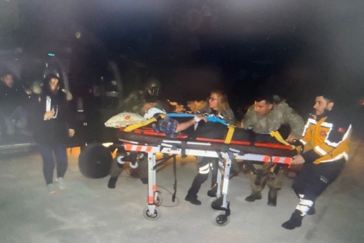 Şırnak'ta bir vatandaş askeri helikopter ile tahliye edildi