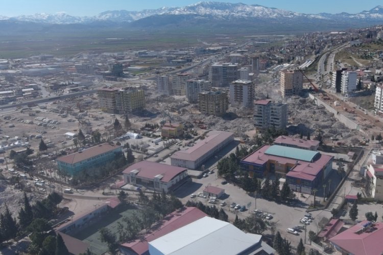 Kahramanmaraş'taki yıkım havadan g&ouml;r&uuml;nt&uuml;lendi