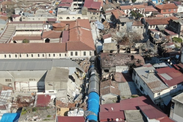 Hatay'da Tarihi Uzun &Ccedil;arşı, depremde b&uuml;y&uuml;k hasar g&ouml;rd&uuml;