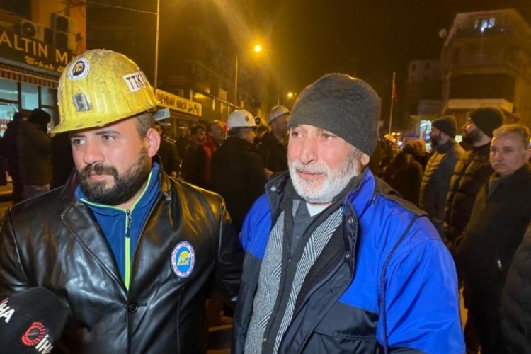 Zonguldak'ta depremzede ile madencilerin ağlatan buluşması