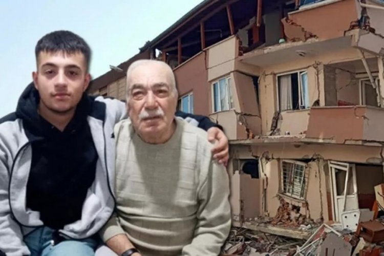 Depremde engelli dedesini sırtında taşıyıp kurtardı