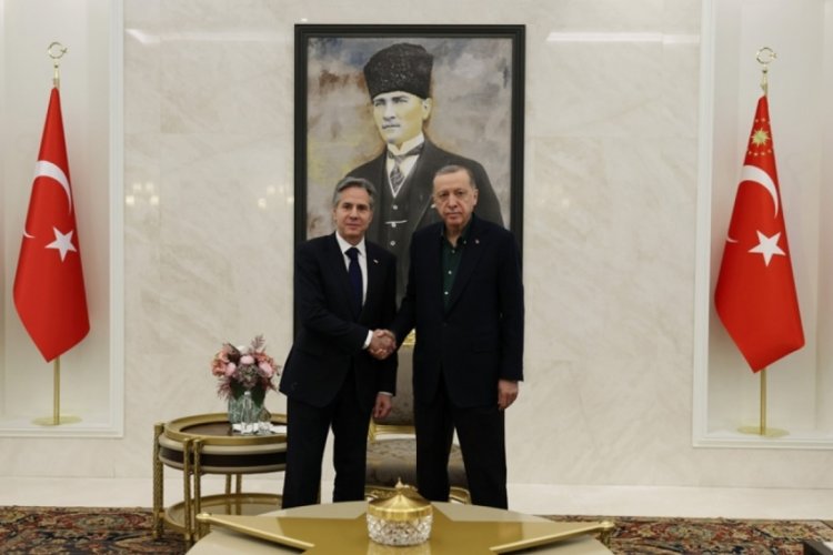 Erdoğan, ABD Dışişleri Bakanı Blinken'i kabul etti