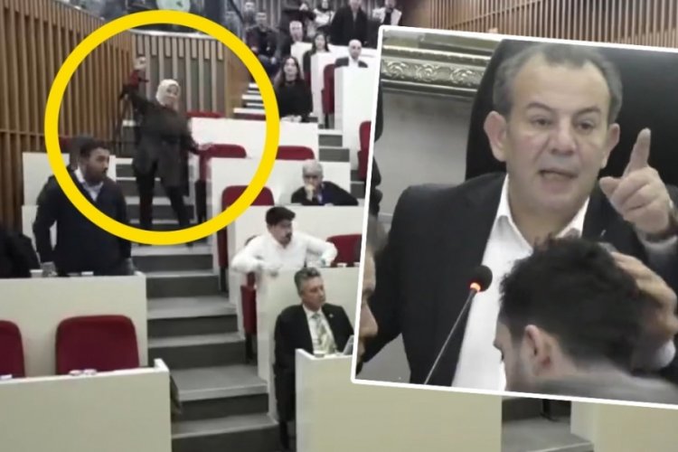 Tanju &Ouml;zcan'a saldırı... Ne bulduysa fırlattı