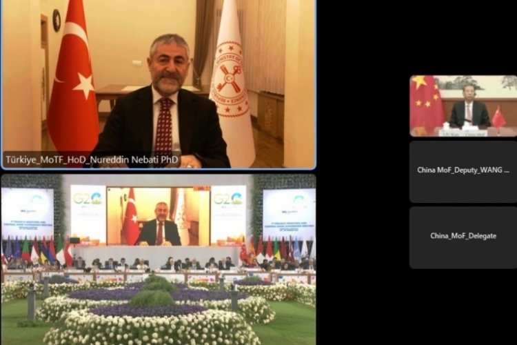 Bakan Nebati G20 toplantısına &ccedil;evrim i&ccedil;i katılım sağladı
