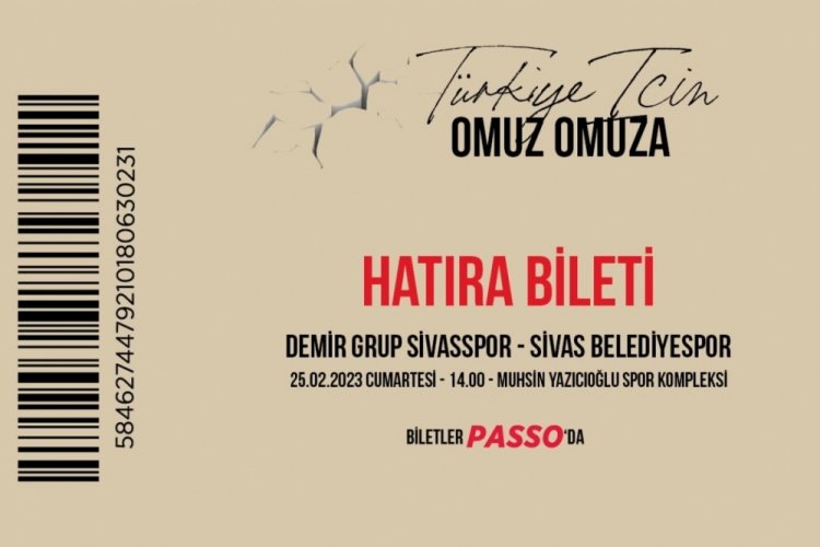 Sivasspor - Sivas Belediyespor ma&ccedil;ının hatıra biletleri satışta