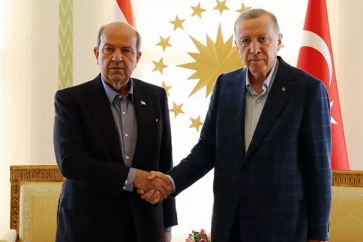 Cumhurbaşkanı Erdoğan, KKTC Cumhurbaşkanı ile g&ouml;r&uuml;şt&uuml;