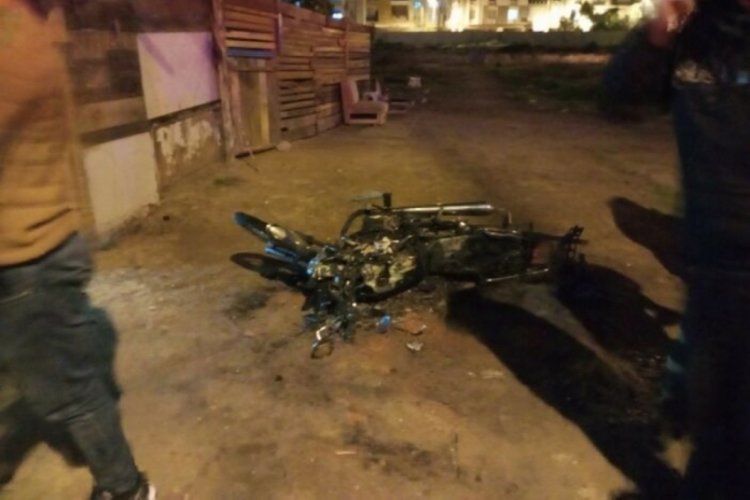 Aydın'da babasına kızıp motosikletini yaktı