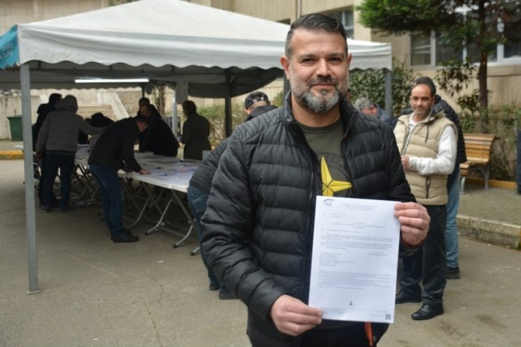 Kocaeli'nin ilk EYT emeklisi oldu