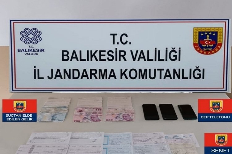 Balıkesir'de jandarmadan tefecilik operasyonu